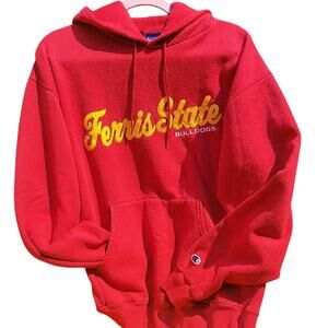 VTG Ferris State Bulldogs Champion Red Hoodie S
